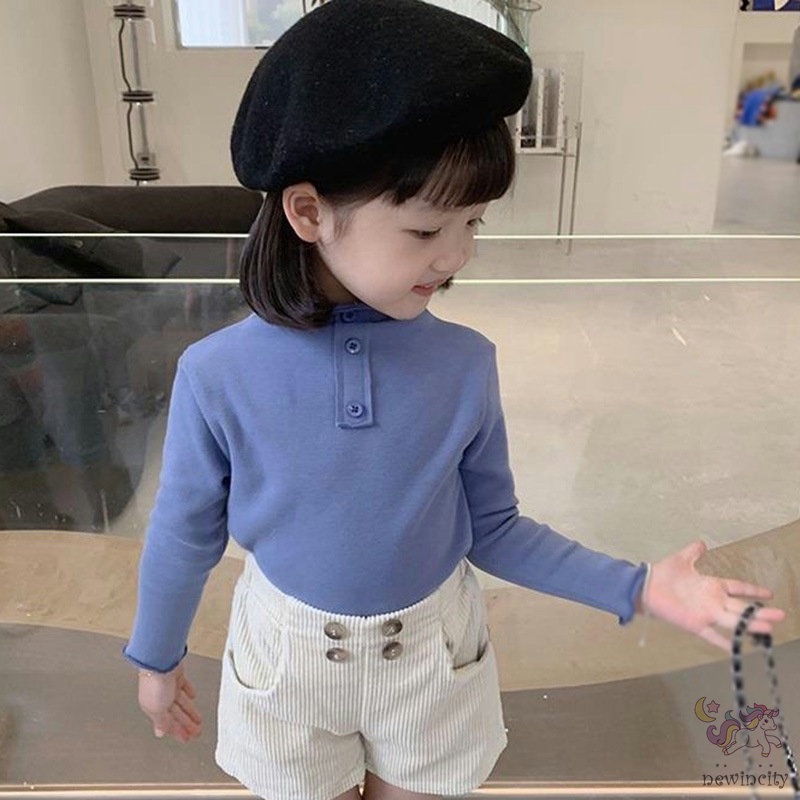 Áo thun tay dài thời trang thu đông phong cách Hàn Quốc cho bé gái