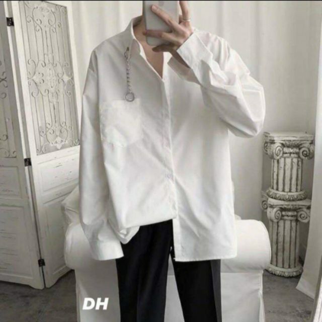 ÁO SƠ MI DÀI TAY DÂY XÍCH PHONG CÁCH HÀN QUỐC TTPM126