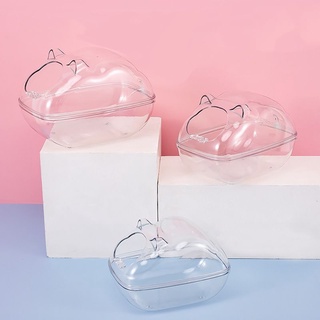 Nhà tắm mika trong suốt hình gấu cho Hamster