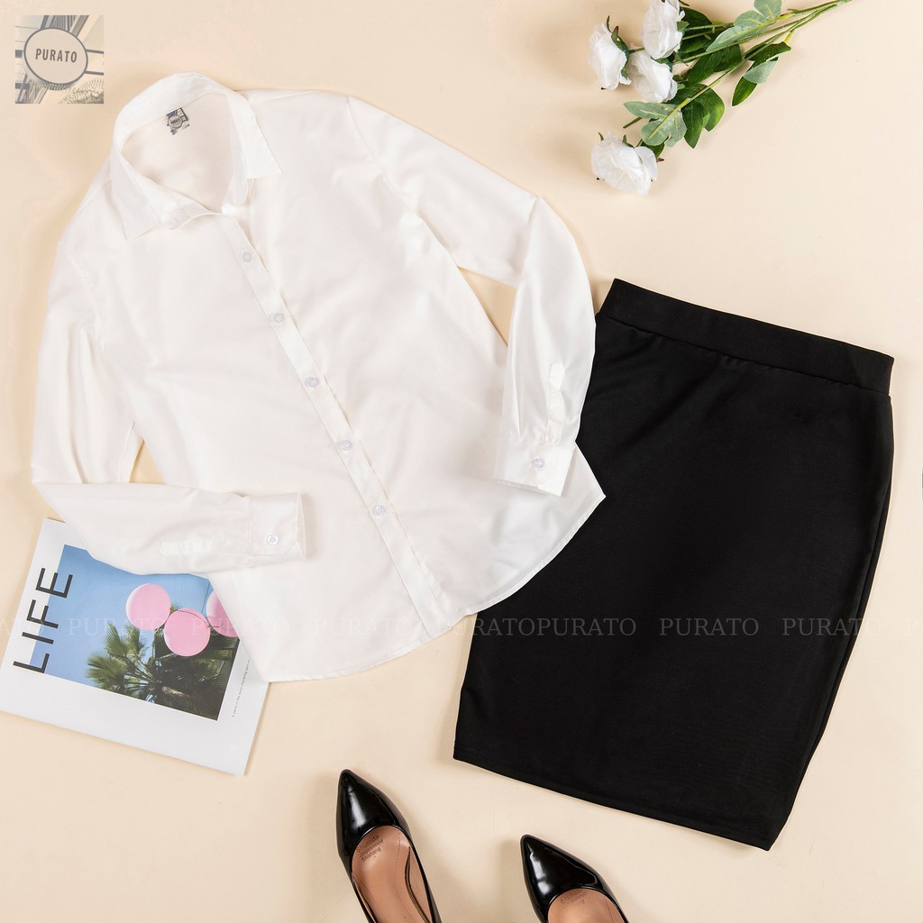 [QÙA LÀ DÂY CỘT TÓC BẠN NHÉ]Áo sơ mi nữ công sở, Sơ mi nữ trắng dài tay màu trắng | BigBuy360 - bigbuy360.vn