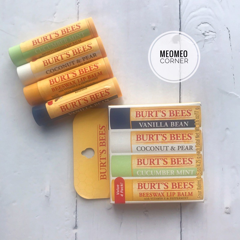 [Date 01/2023]Son dưỡng Burt ‘s Bee Beewax lip Balm ( tách set)