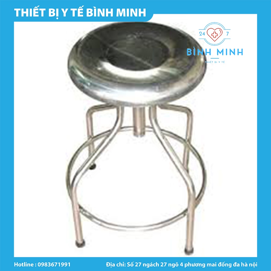 Ghế Xoay Inox 3 Chân, 4 Chân Dùng Trong Y Tế Phòng Thí Nghiệm