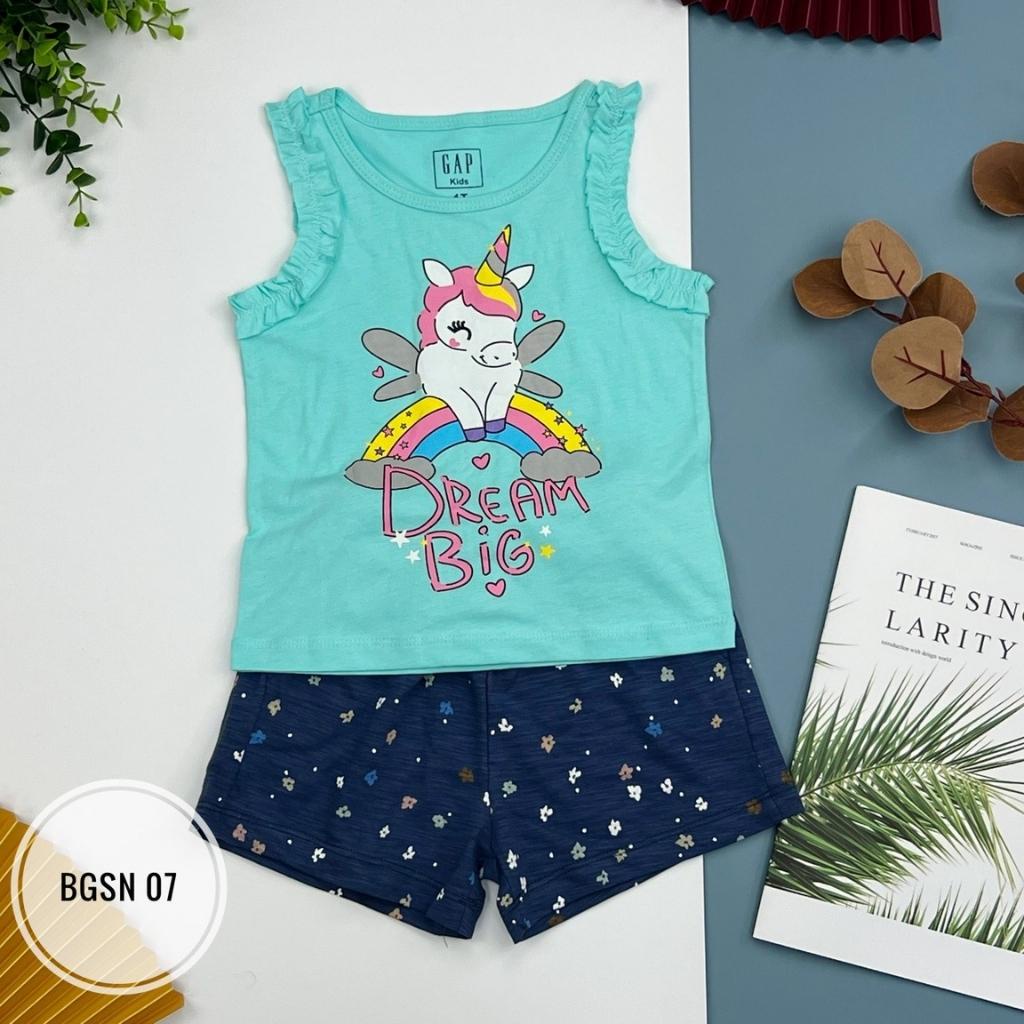 Đồ bộ bé gái, đồ cho bé gái chất cotton, có nhiều màu, size 1-7 tuổi - SUNKIDS