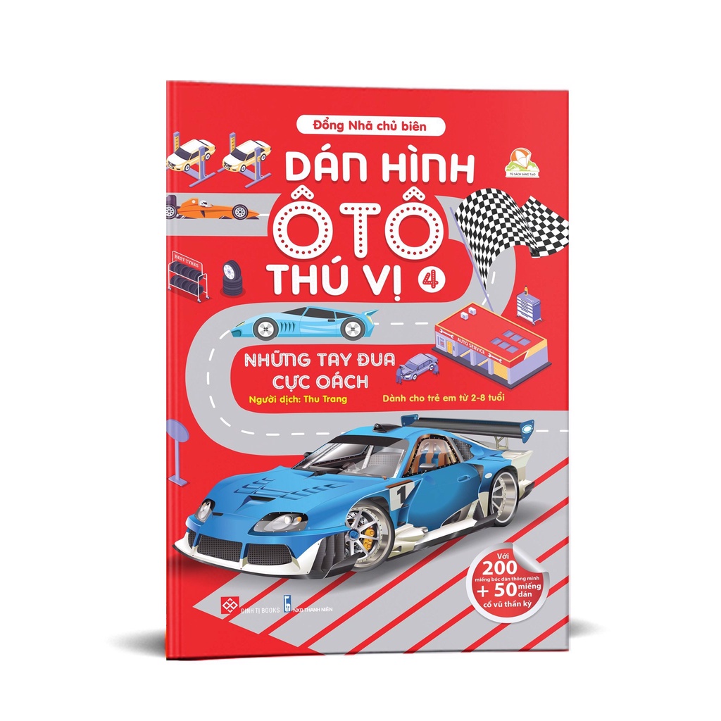 SÁCH - Dán hình ô tô thú vị- Những tay đua cực oách