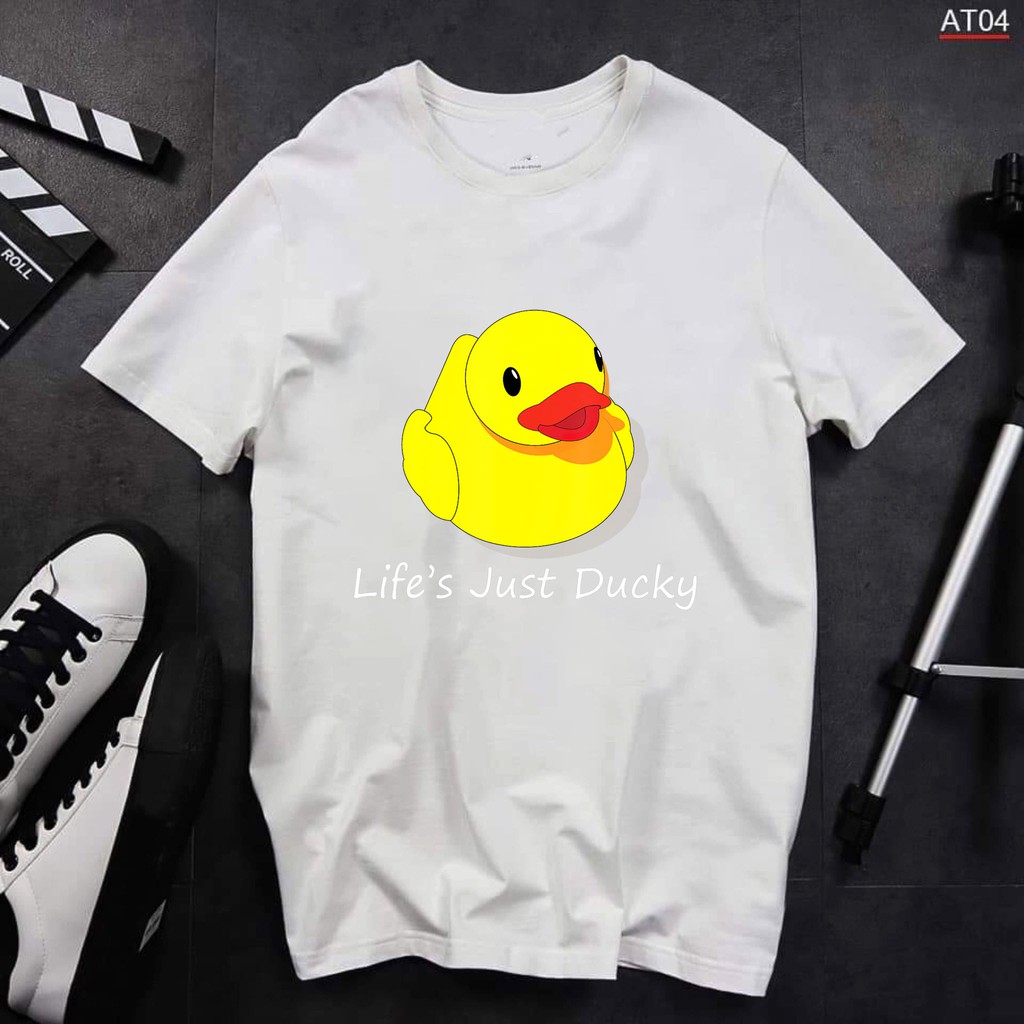 ÁO THUN TAY NGẮN CỔ TRÒN CHÚ VỊT VÀNG DỄ THƯƠNG IN HÌNH CỰC ĐỘC GIÁ RẺ CỰC SHOCK CÓ SIZE TRẺ EM - 179
