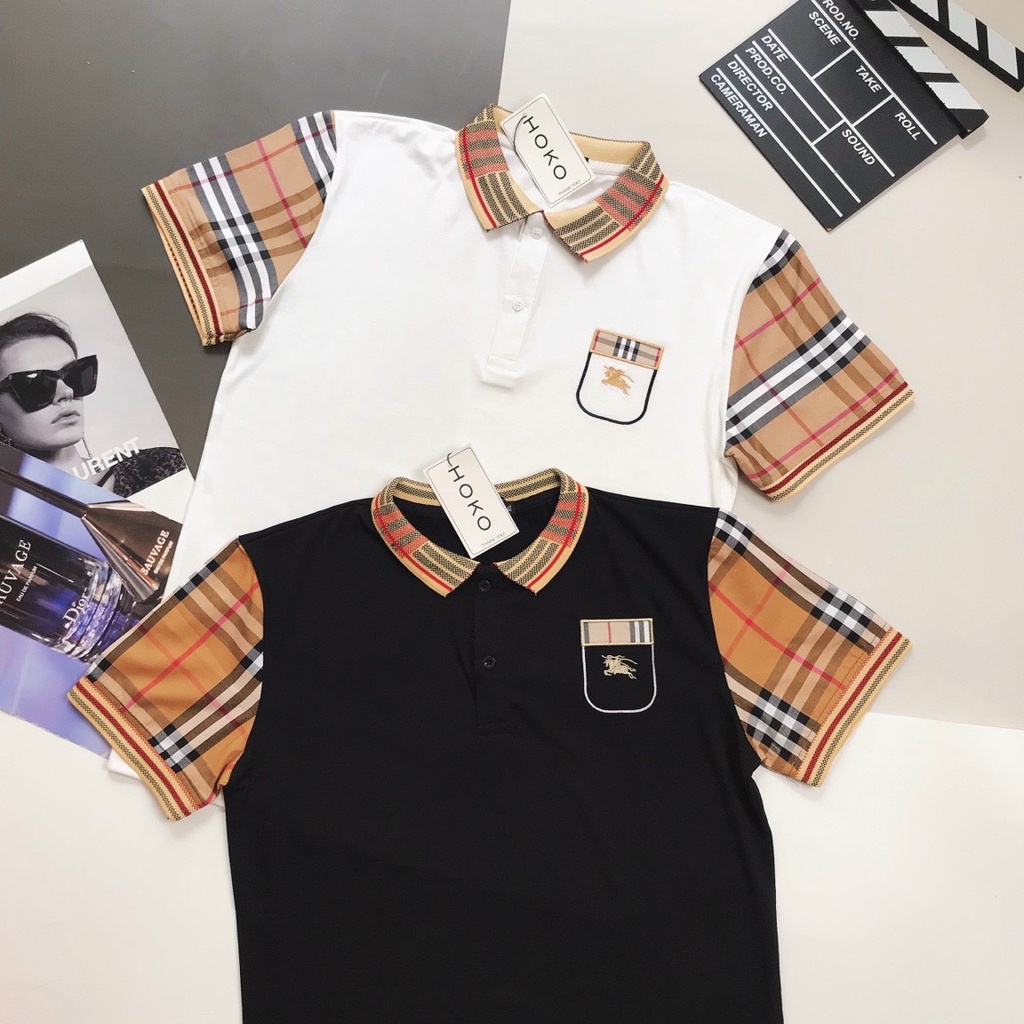 Áo thun nam ngắn tay cổ polo thêu logo BBR sang trọng vải cotton 100% mềm mịn co giãn form regular VBSHO021