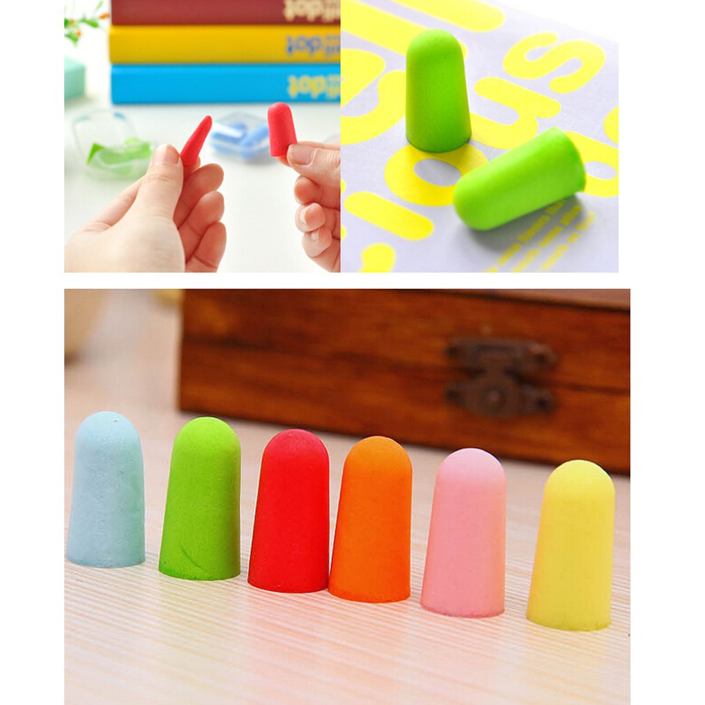 Set 50 cặp nút bịt tai chống ồn khi ngủ 23mmx12mm/0.9''x0.47''