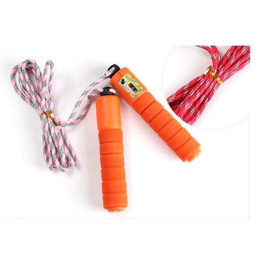 Dây nhảy dây tập thể dục 2m3 tay xốp êm có đồng hồ