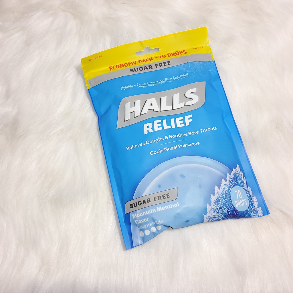 Kẹo ngậm Halls nhiểu hương vị - hàng Mỹ