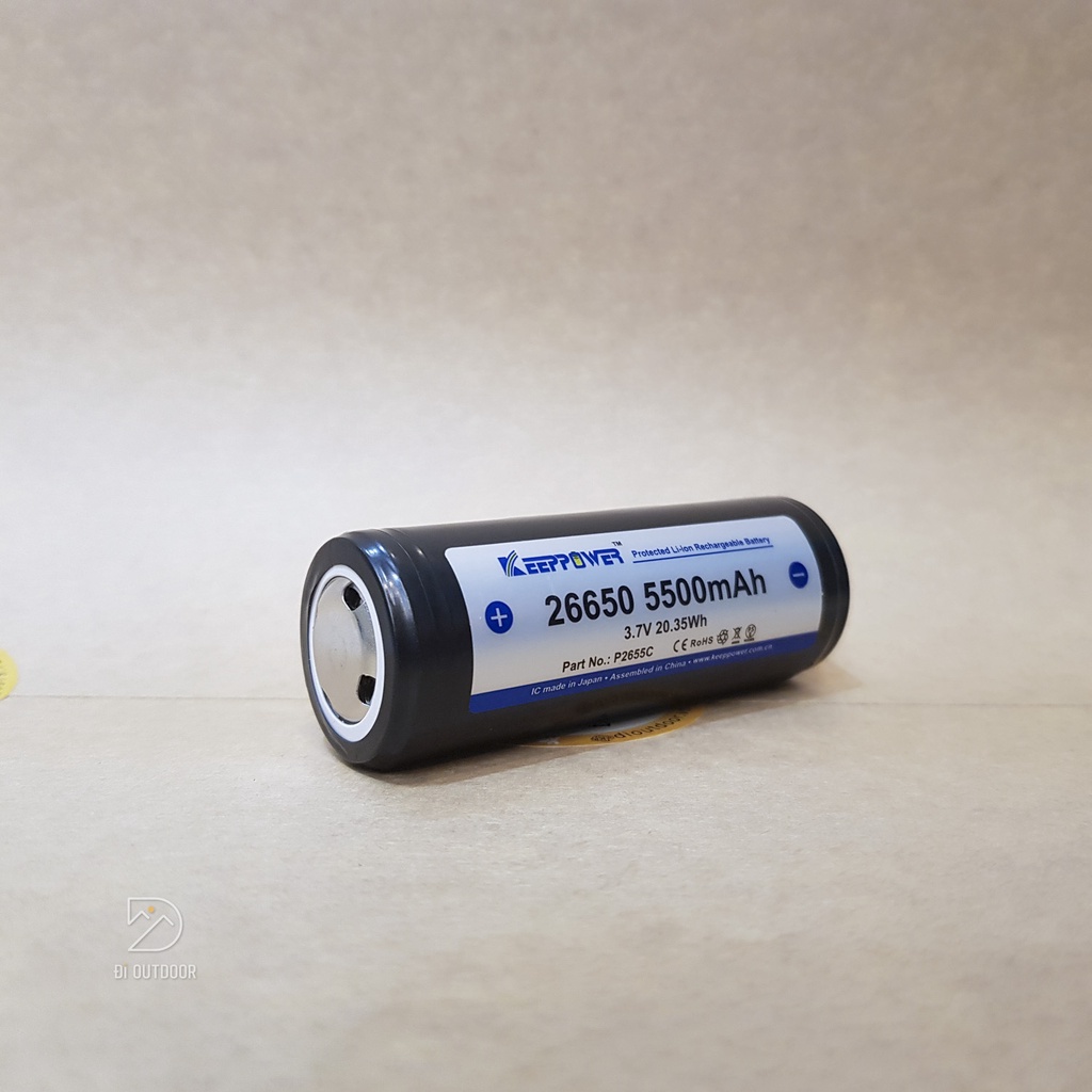 Pin 26650 KeepPower 5200mAh 3.7V Pin sạc cao cấp