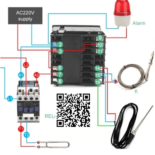 Đồng hồ nhiệt độ RKC-REX-C900 out RELAY hoặc SSR điện áp 220VAC kích thước 96x96 nhiệt độ 400°C, 1300°C