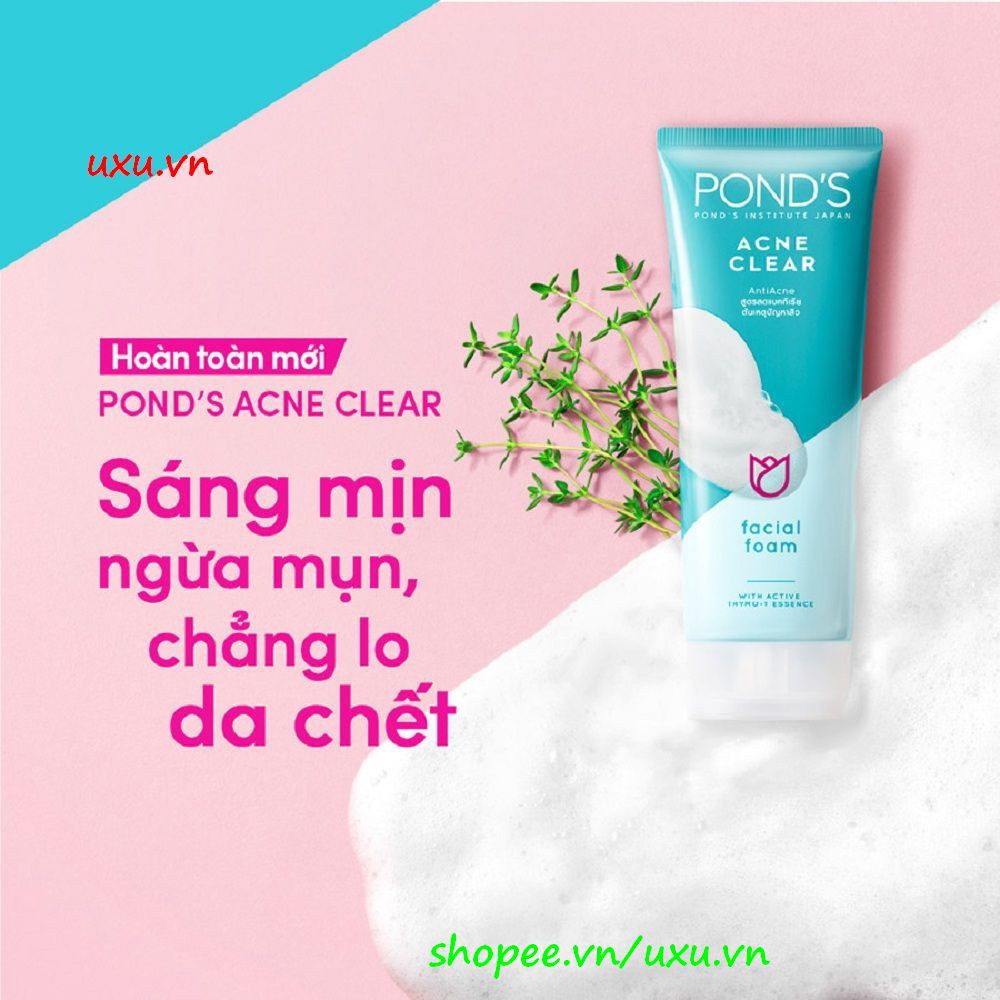 Sữa Rửa Mặt Nữ 50G Và 100G Ponds Acne Clear Ngừa Mụn, Với uxu.vn Tất Cả Là Chính Hãng.