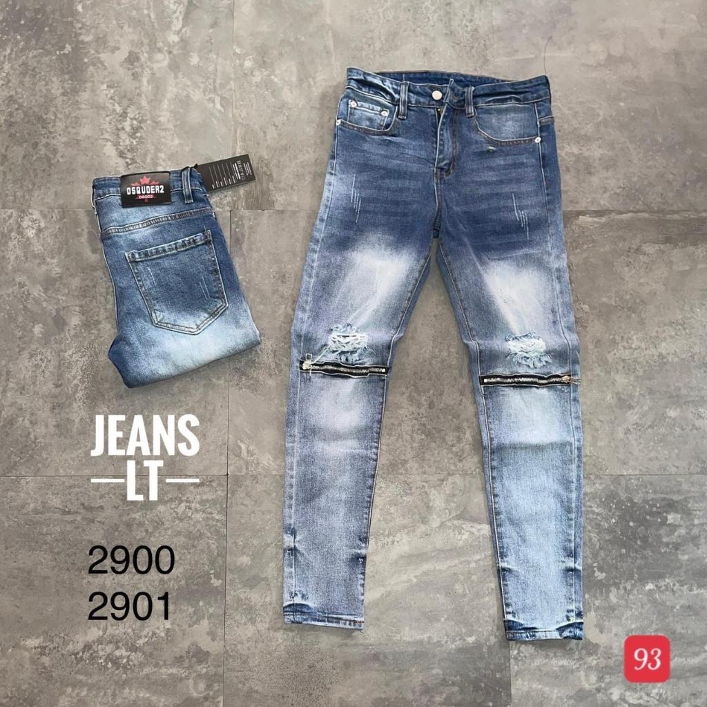 Quần jean nam màu xanh trơn không rách gối chất bò cao cấp co dãn 4 chiều đẹp from dáng rin skinny YuMy JM4808