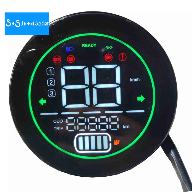 Đồng Hồ Đo Tốc Độ 48V 60V 72V Có Màn Hình LED Hiển Thị Dành Cho Xe Đạp Điện