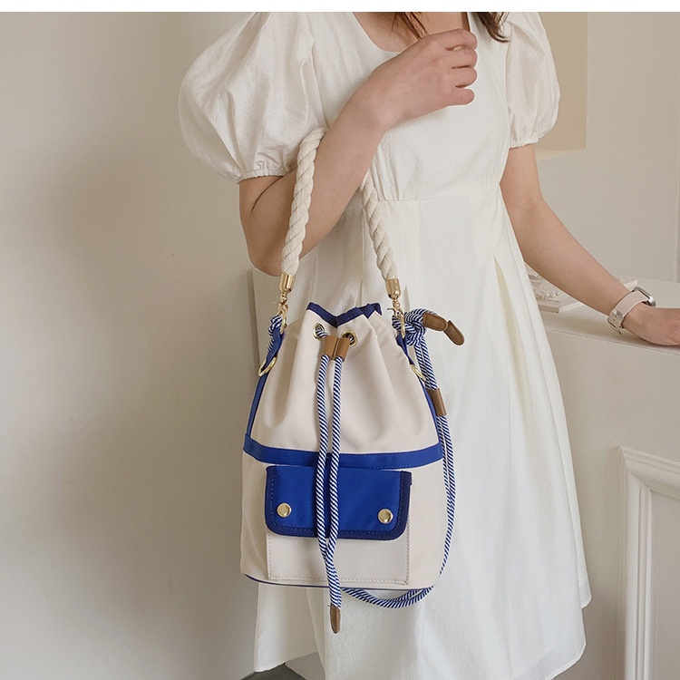 Túi Đeo Vai Màu Sắc Tương Phản Cỡ Lớn Thời Trang Cho Nữ