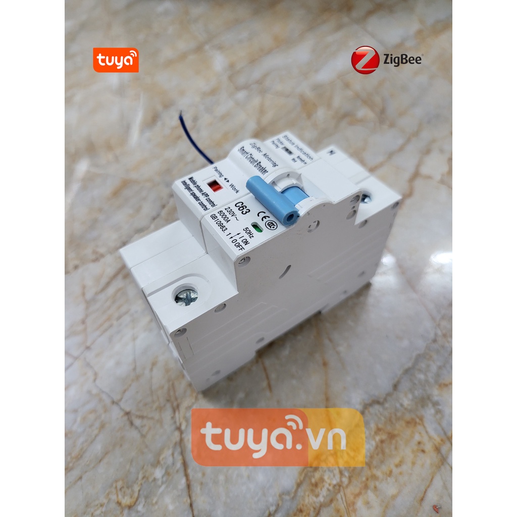 Aptomat Đơn Thông Minh Zigbee Tuya SHP-ZIO2
