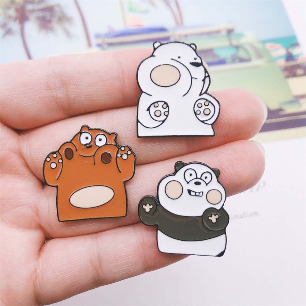 Huy hiệu cài áo hình We Bare Bears dễ thương