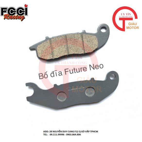 FCCI - BỐ THẮNG  ĐĨA HONDA WAVE RS , FUTURE NEO,FUTURE II CHÍNH HÃNG