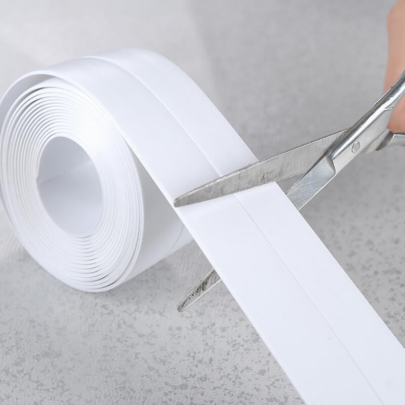 3.2m*2.2cm Wall Corner Sealing Adhesive Tape PVC Waterproof Self Adhesive Tile Crack Sink Edge Repair Sealant Tape Kitchen Bathroom