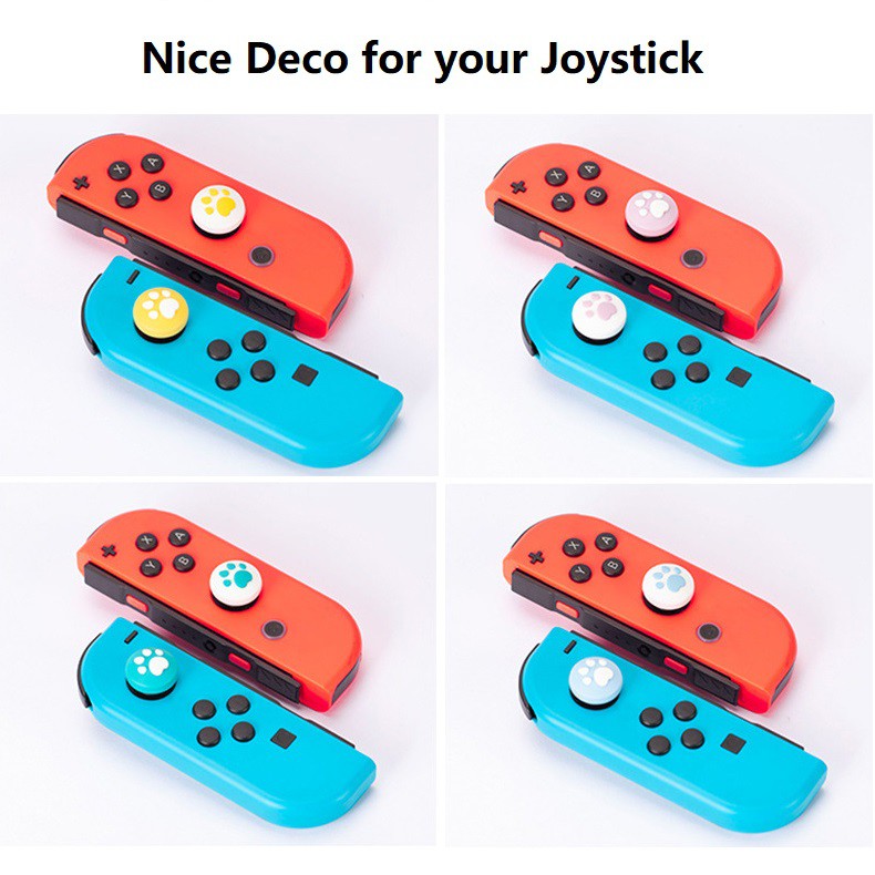Bộ nắp nút điều khiển máy chơi game cầm tay LAMMCOU bằng silicon thích hợp cho Nintendo Switch