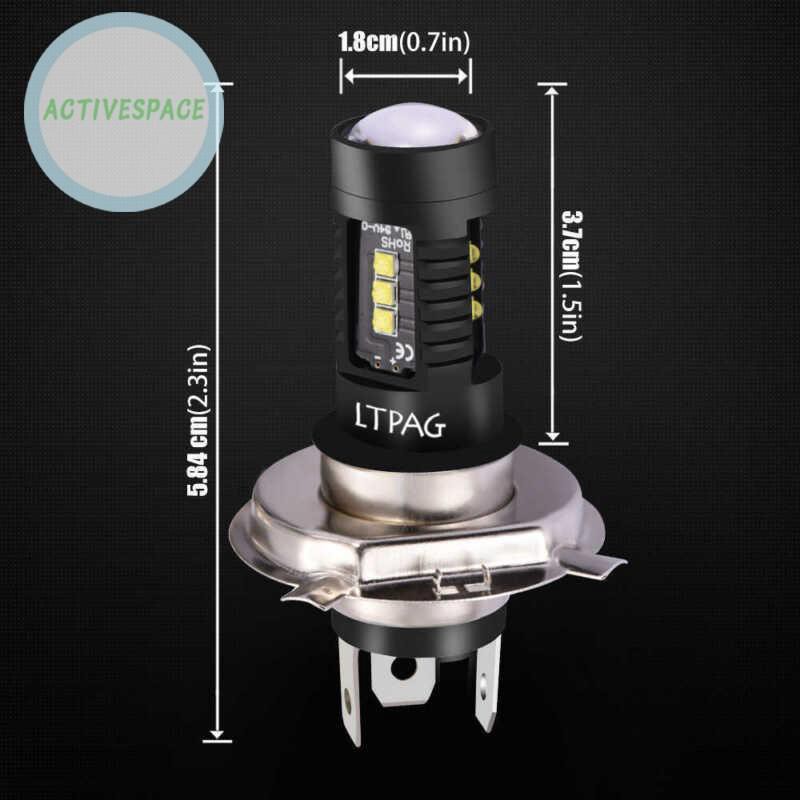 Set 2 đèn pha xe hơi H4 9003 60W 1800LM 6000K COB LED chuyên dụng