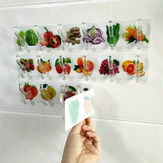 Thanh Treo Đồ Dán Tường 6 Móc Liền Mạch Trong Suốt Siêu Chắc 00992