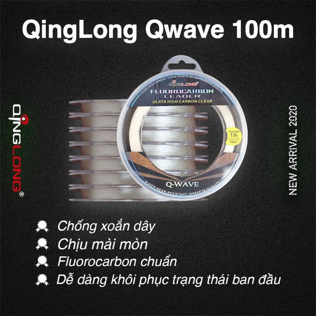 Dây Fluorocarbon Leader QingLong Q-Wave 100m
