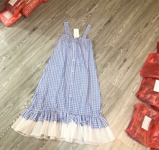 Váy kẻ xanh ZRa