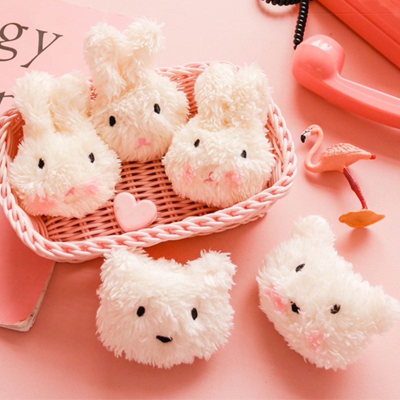 Huy Hiệu Cài Áo, Balo Bằng Bông Hình Gấu Trắng, Thỏ Trắng Phong Cách Ulzzang Hàn Quốc Siêu Xinh