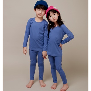 Bộ pijama giữ nhiệt bé trai/bé gái Navy - Olomimi Hàn Quốc