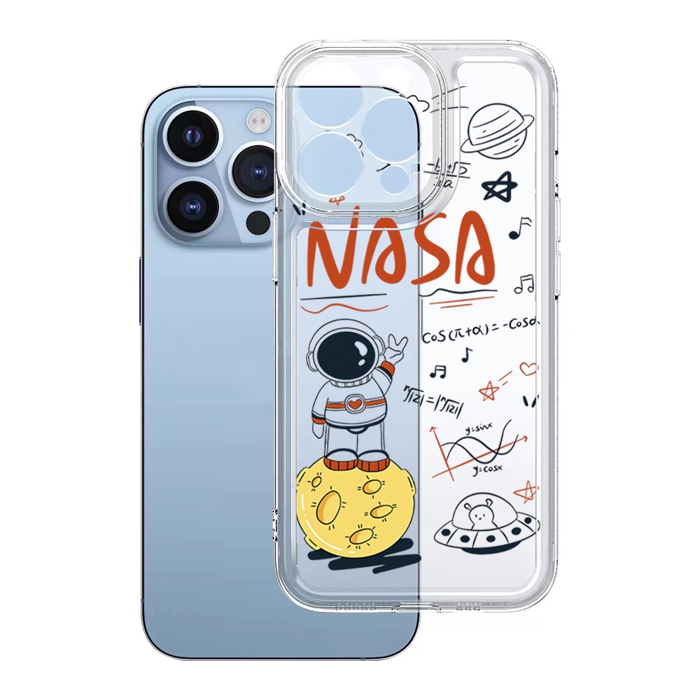 Ốp Điện Thoại TPU Gel Đệm Khí Chống Rơi Hình NASA Cho Samsung Galaxy S22 Plus Note 20 Ultra 10 S21 FE S20