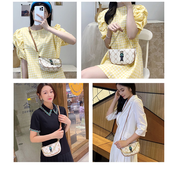 Túi TTWN Bear chính hãng gấu thêu siêu xinh