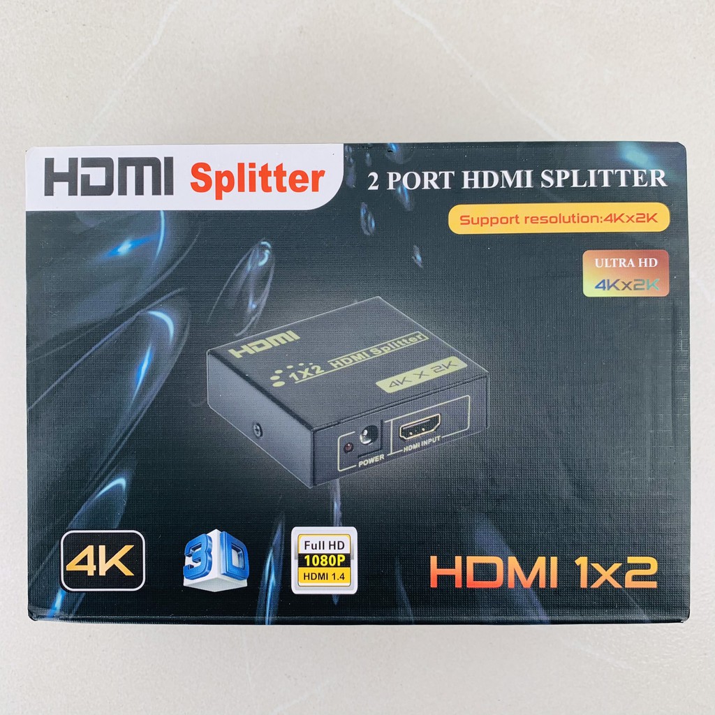 Bộ chia màn hình HDMI Splitter 1 ra 2 Ultra HD 4kx2k chính hãng