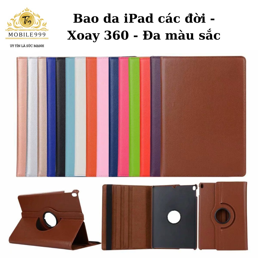 Bao da ipad Xoay 360 độ ốp ipad pro 9.7/10.5/Air 3/Air 1/2/ipad 2017/2018...MOBILE999