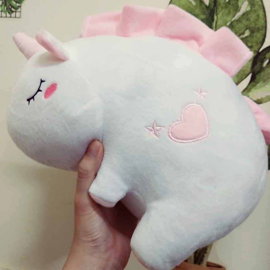 Kì lân Unicorn Thú bông dễ thương đáng yêu trắng hồng quà tặng bé gái kute