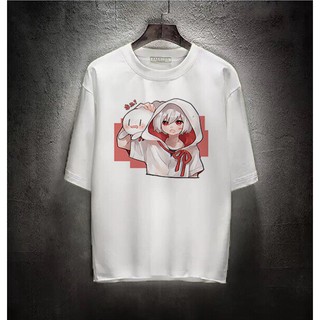 Áo thun Cotton Unisex - Nhân vật Mafumafu - Chibi - Mafumafu vác búp bê thời tiết