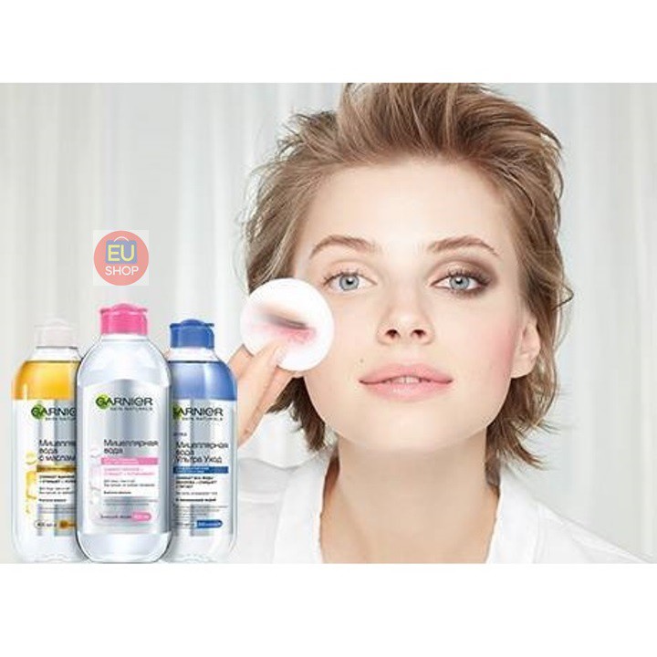  Nước tẩy trang Garnier Micellar của Nga ( Hồng cho mọi loại da ) Lọ 400ml | BigBuy360 - bigbuy360.vn