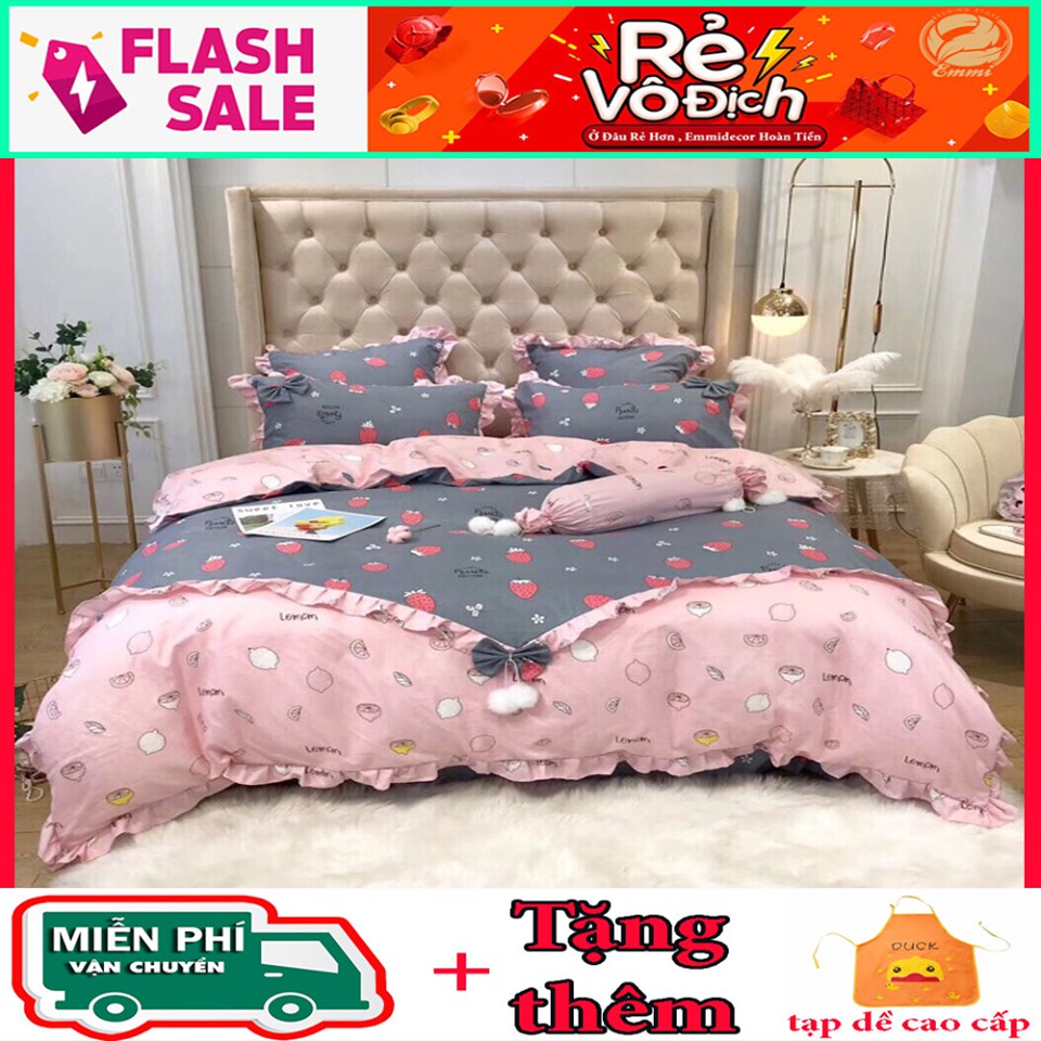 [FREE SHIP] Bộ cotton đũi bánh bèo Emmidecor