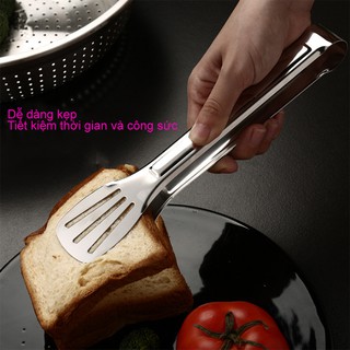 Dụng cụ gấp thịt nướng bánh mì - Kẹp thực phẩm bằng thép không gỉ  -Gấp chiên bò bít tết