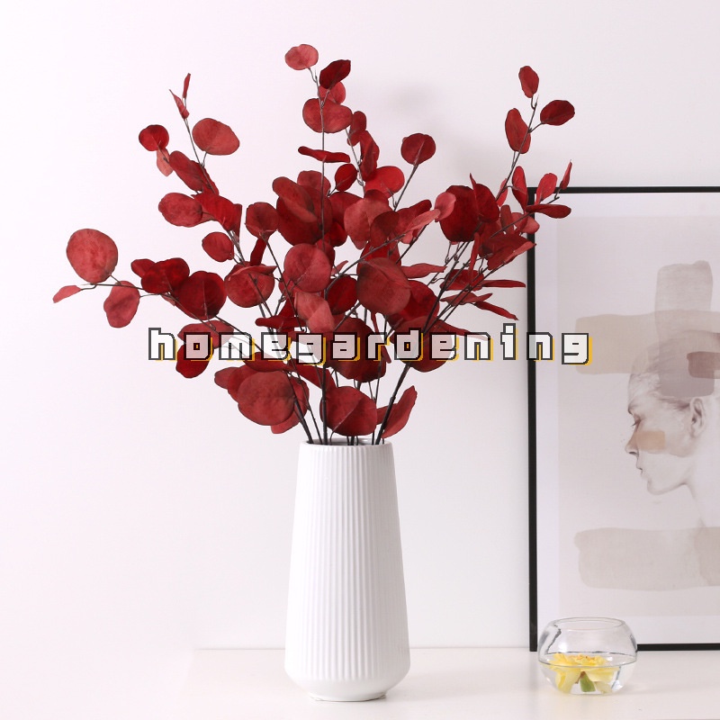 Cành Lá Giả Bằng Lụa Dùng Trang Trí Nhà Cửa/ Tiệc Cưới