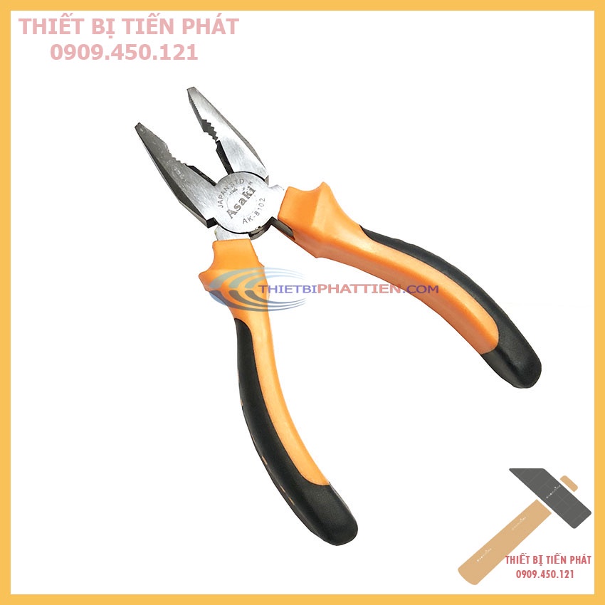 Kìm Răng, Kìm điện Asaki 6'' 150mm AK-8102 Hàng Chính Hãng Janpan