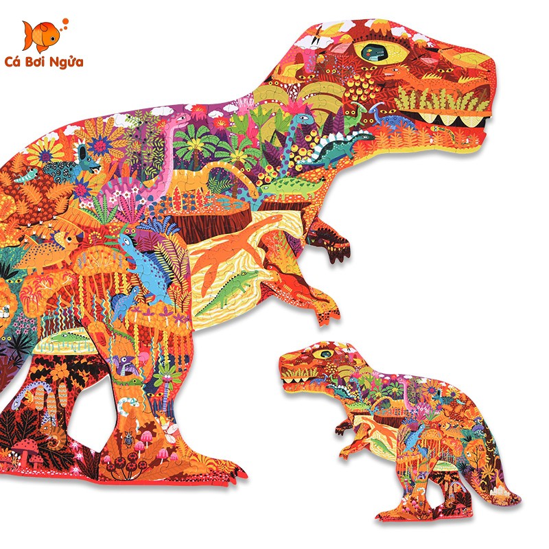 Đồ chơi xếp hình, Bộ xếp hình chính hãng 280 mảnh Mideer - Dinosaur World - Khủng long