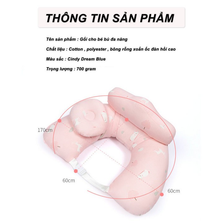 Gối Kê Bé Bú Oeko-Tex 15° Giúp Bé Nằm Thoải Mái Khi Ngủ - Home and Garden