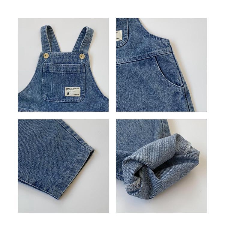 [Babycat] Hàng Có Sẵn Quần Yếm Jean Mỏng Phong Cách Hàn Nhật Mùa Xuân Thu Phong Cách Phương Tây Cá Tính Hợp Xu Hướng Cho Bé Trai