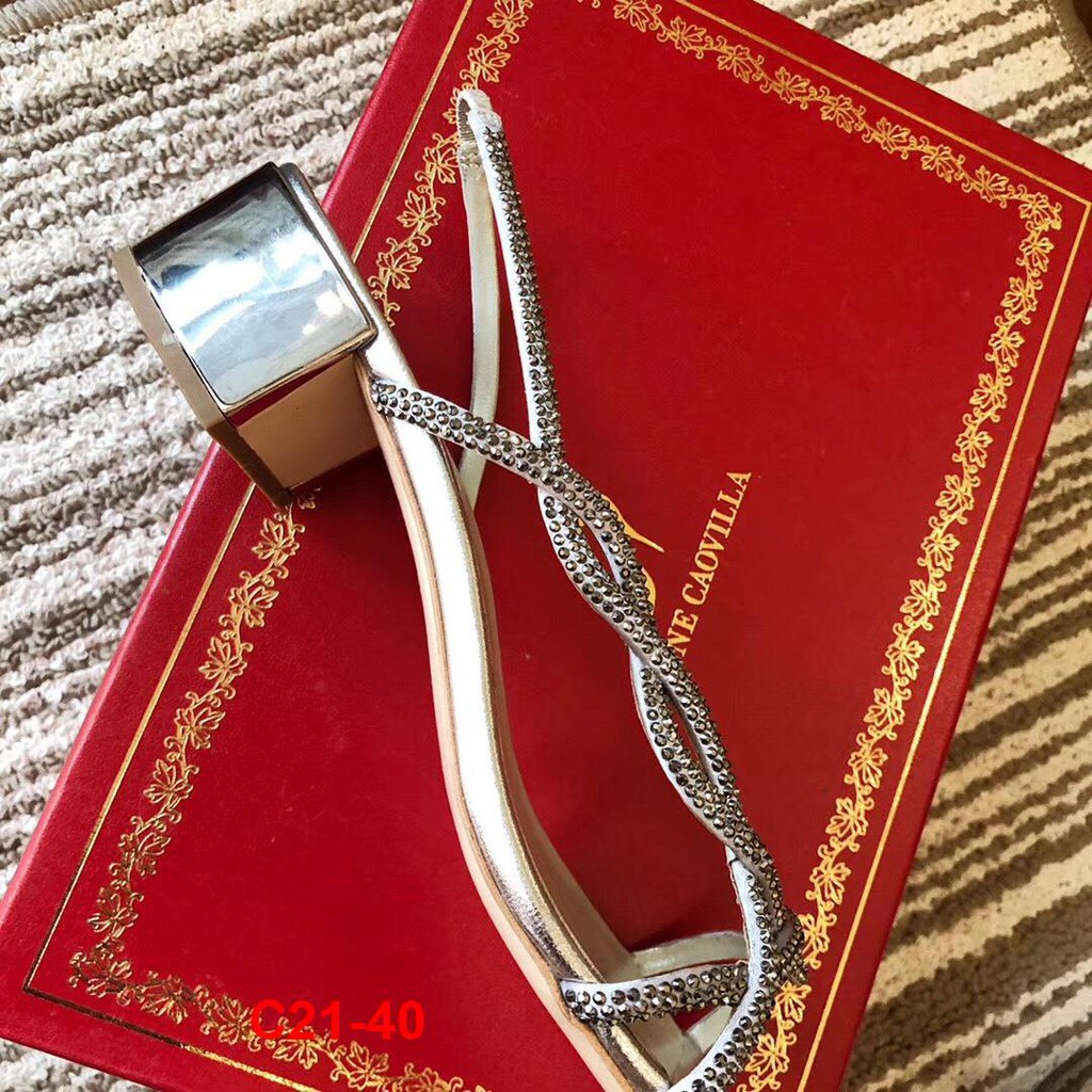 C21-40 Rene Caovilla RC sandal cao 5cm siêu cấp