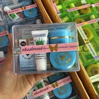 01 bộ dưỡng da mụn dr. ยันฮี xanh dương 5 món thailan