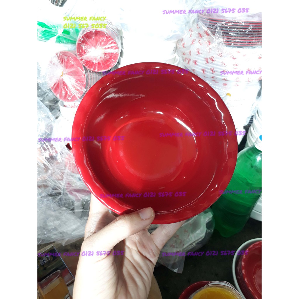 Tô bèo chè 15.2 x 4.6 cm Bát mì Hàn Quốc màu đen, nâu chén nhựa