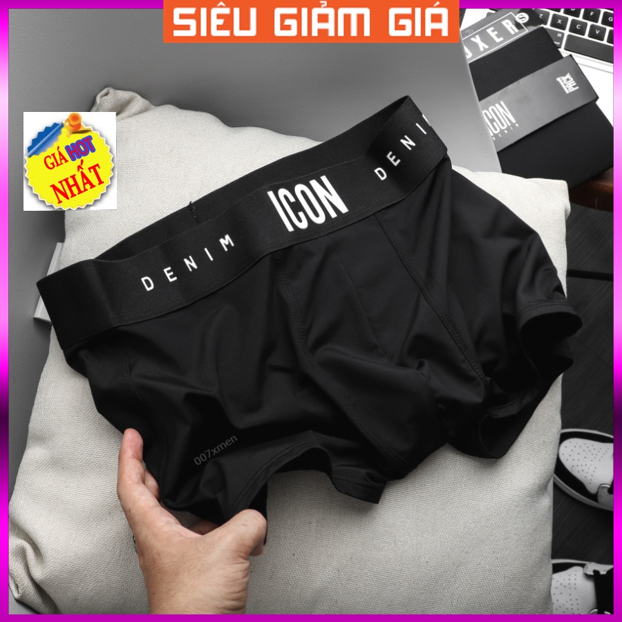 💛 Loại 1 💛 Quần lót nam ICON Demin cao cấp chất thun lạnh đẹp quần sịp nam đùi mềm mại co dãn , Sịp Đùi Boxer mềm mịn