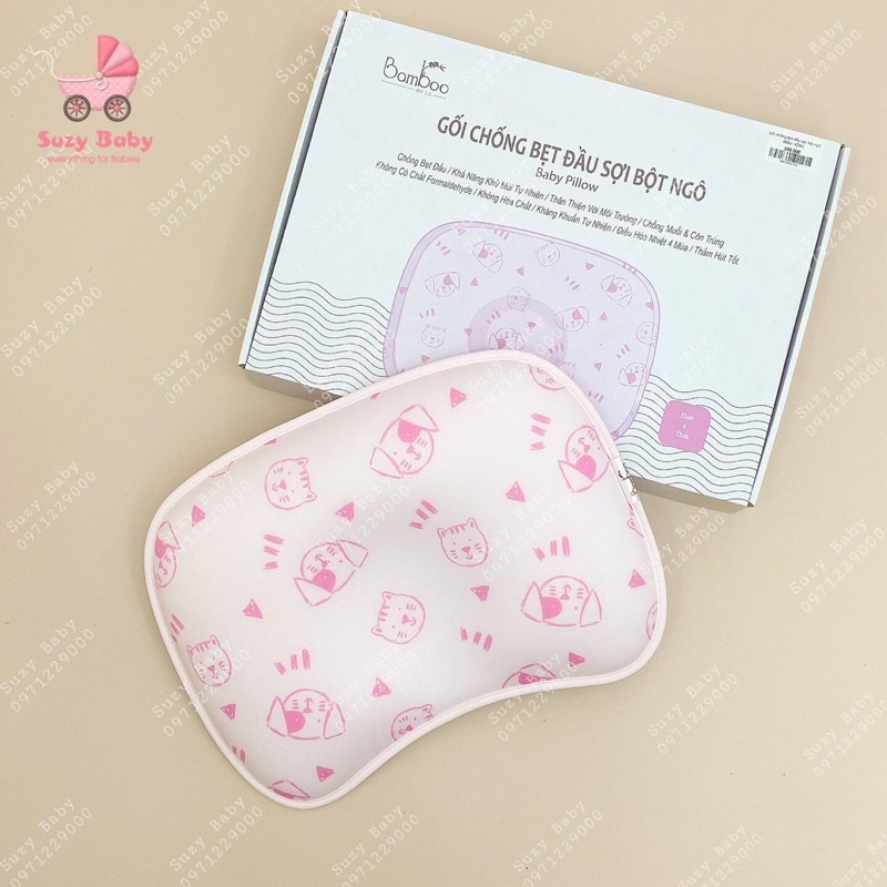 GỐI CHỐNG BẸP ĐẦU LIL SỢI BỘT NGÔ, Suzy baby