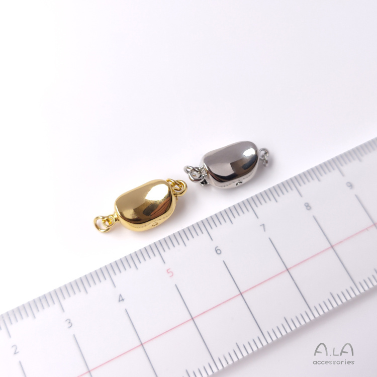 Khóa Cài Đầu Dây Chuyền diy Mạ Vàng Trắng 18k Đính Hạt Ngọc Trai Màu Sắc